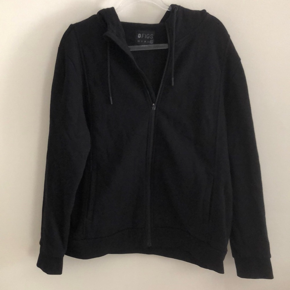 Figs Women’s Black Full-Zip Hoodie